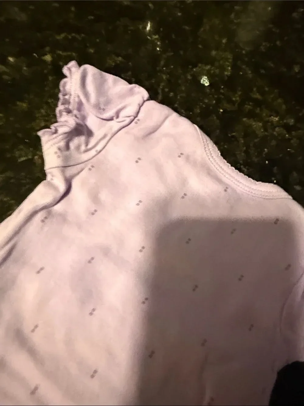 Carter's Lilac Short-Sleeve One-Piece Bodysuit - 3 Month LIKE NEW Ruffle Sleeve